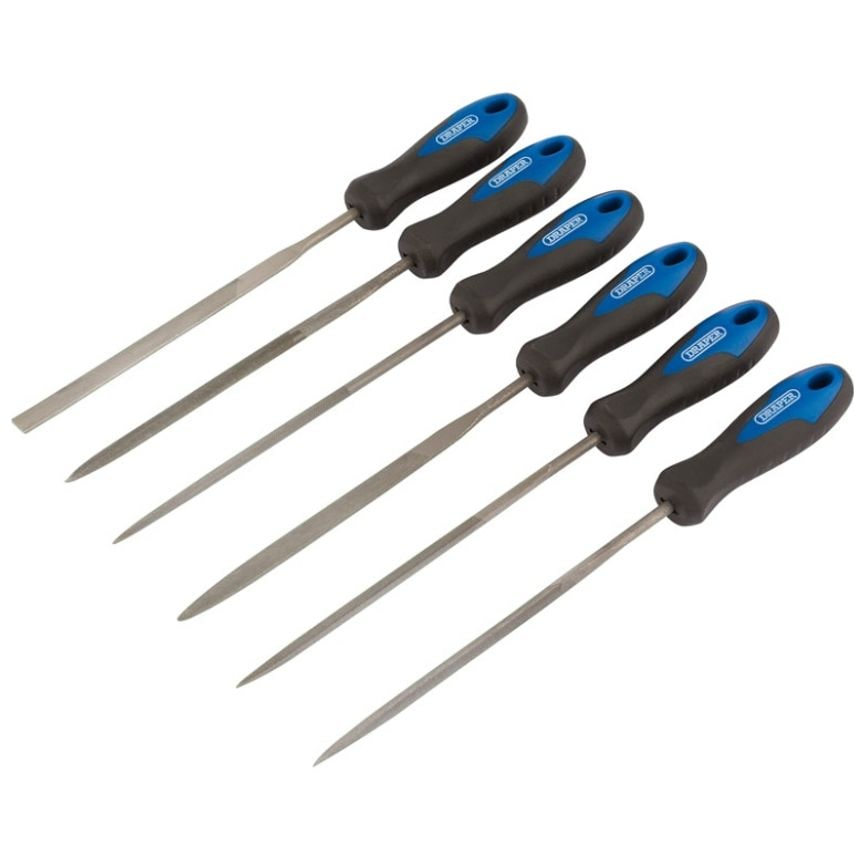140mm Soft Grip Needle File 6 Piece