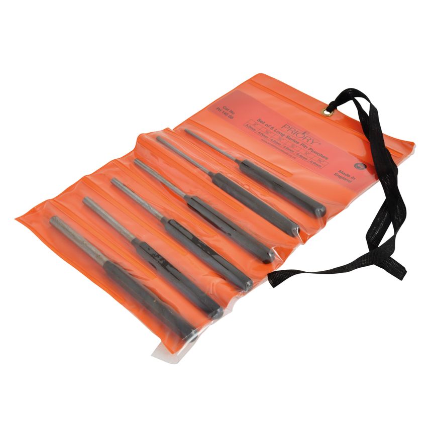 145-S6 Long Series Pin Punch Set 6 Piece