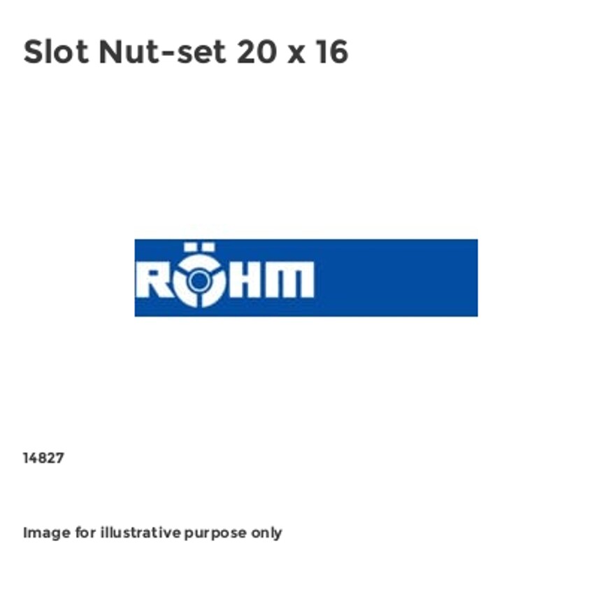 14827 Slot Nut-set 20 X 16