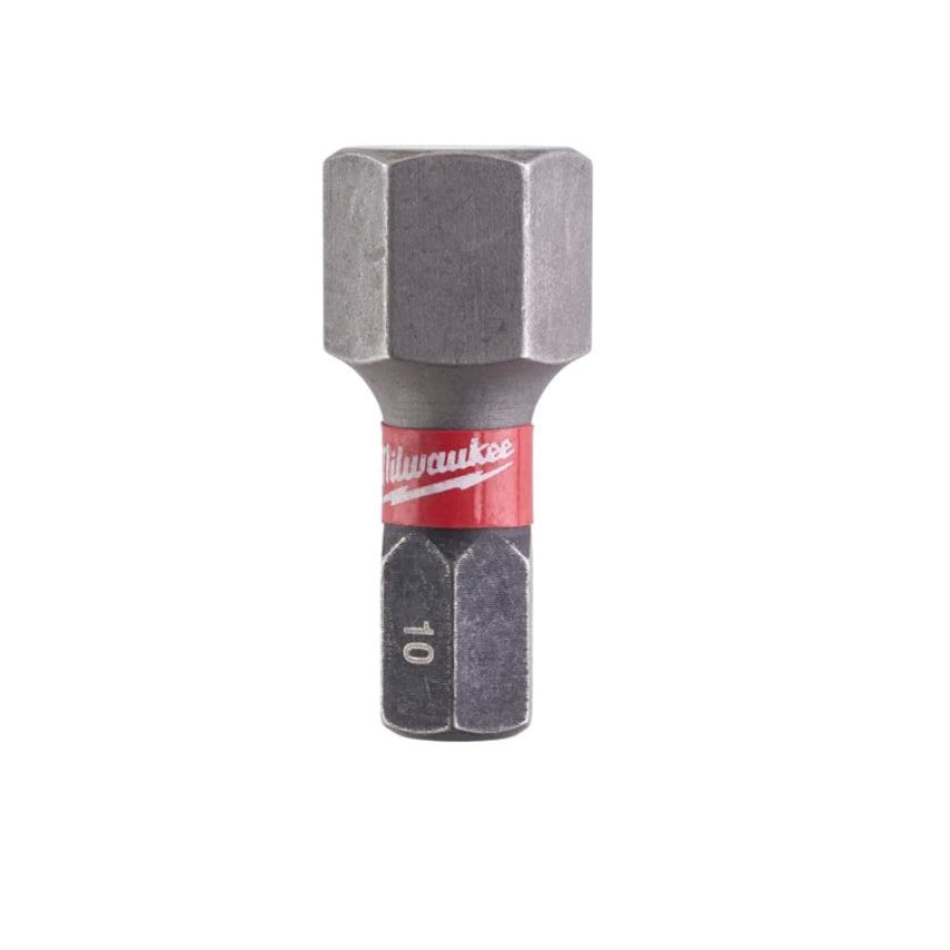 1/4"HEX Shockwave Impact Duty Driver Bit Hex 10mmx25mm (PK-2)