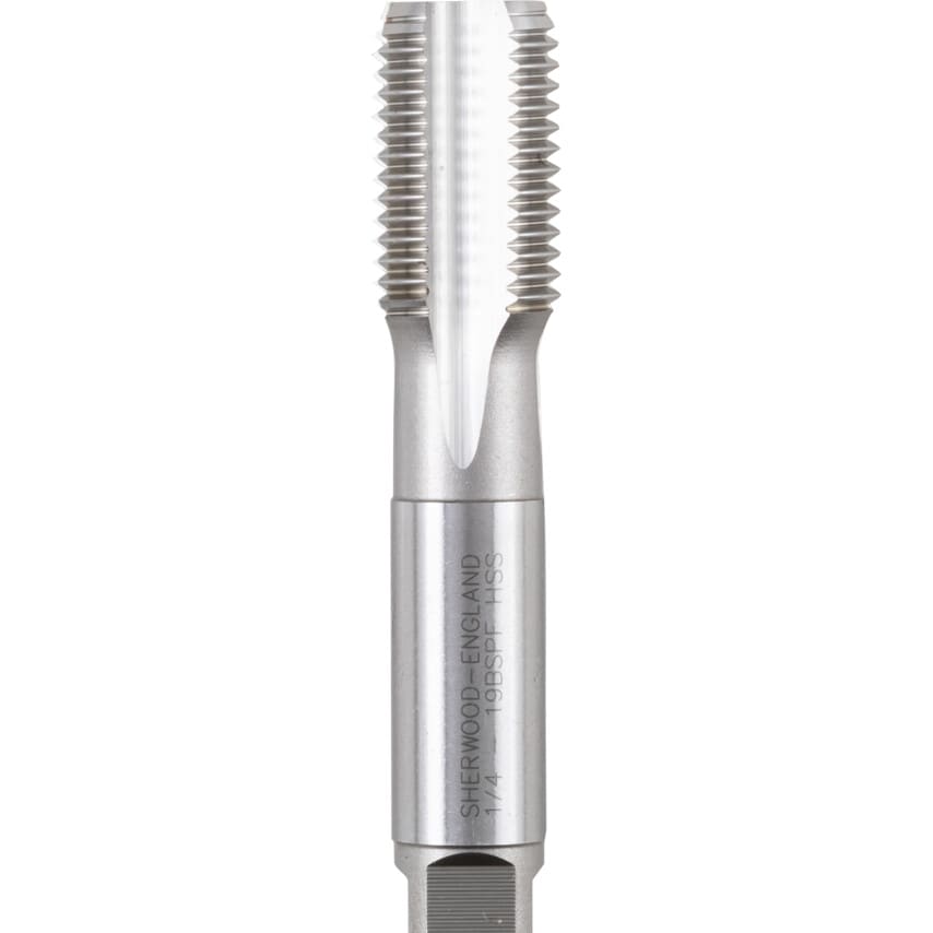 1/4"X19 BSPF HSSGT Straight Flute Plug Tap