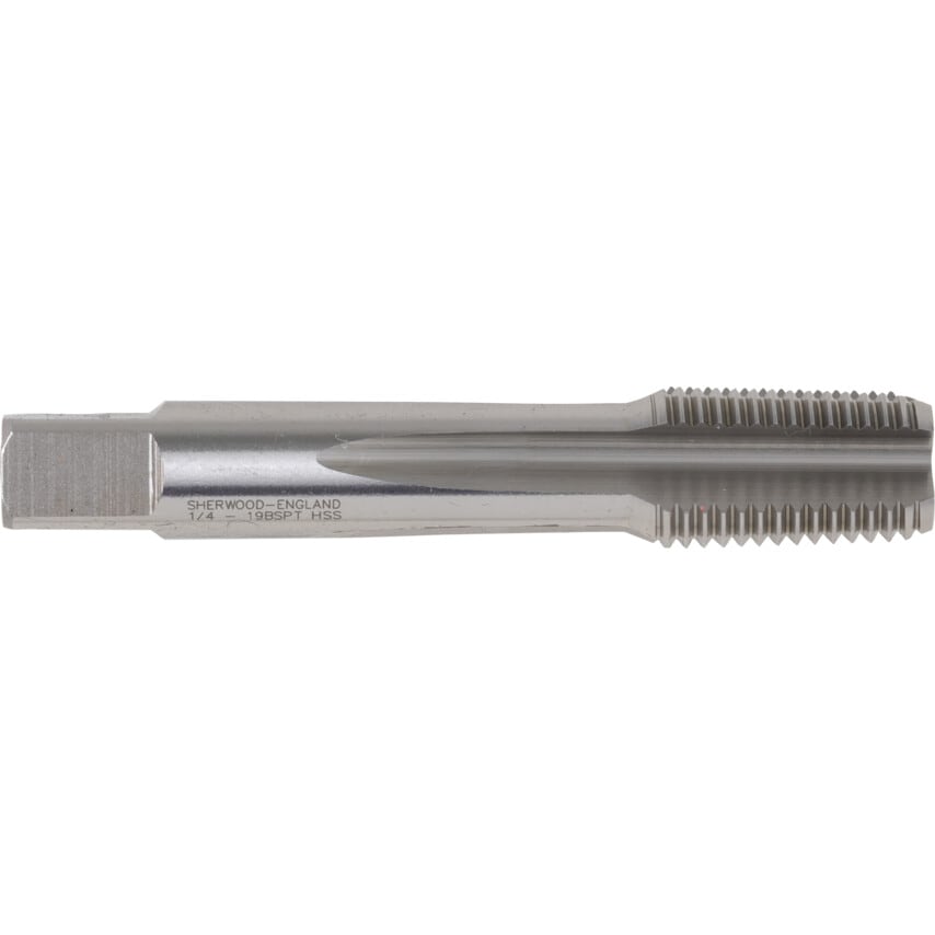 1/4"X19 BSPT HSSGT Straight Flute Plug Tap