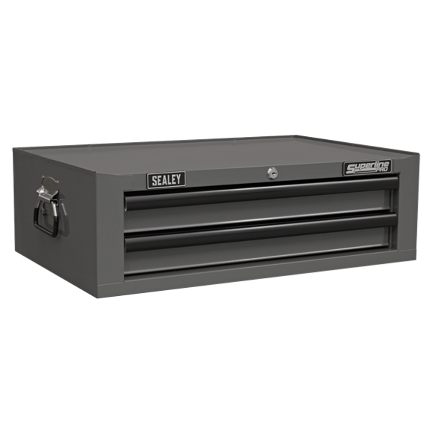 14 Drawer Topchest, Mid-Box & Rollcab Combination with Ball-Bearing Slides - Grey