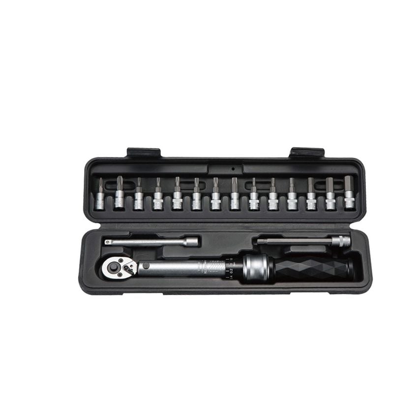 1/4" Drive 24T Torque Wrench 1 -25Nm Matte Finished Bit Hex Trox 15 20 25 27 30 40 BS-41728D