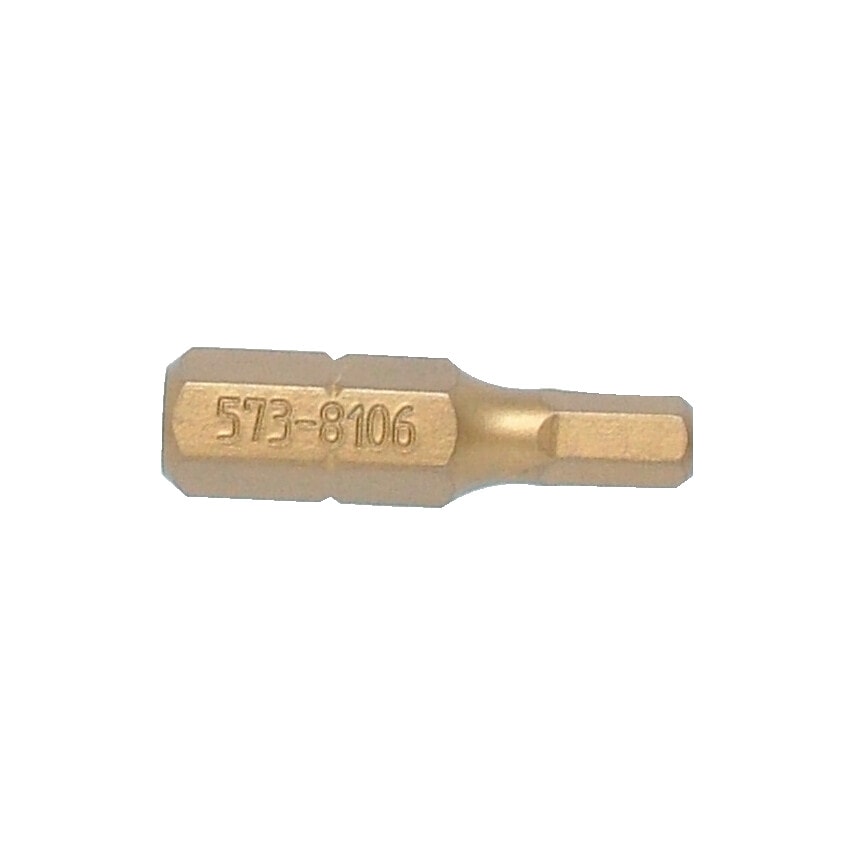 1/4" HEXx4.0mmx25mm Titanium Screwdriver Bit
