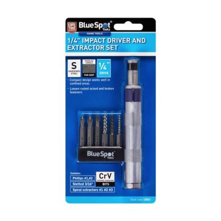 1/4" Impact Driver & Extractor Set
