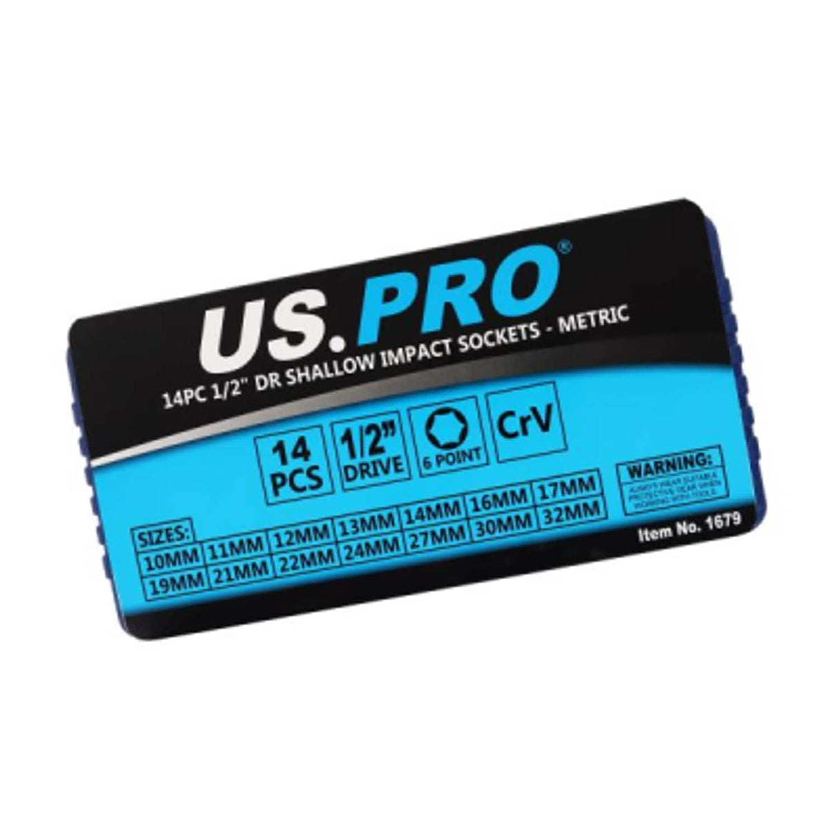 14 Piece 1/2in Dr Shallow Impact Sockets Metric