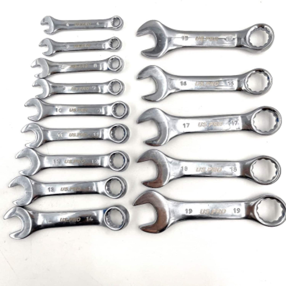 14 Piece Stubby Metric Combination Spanners - EVA Tray