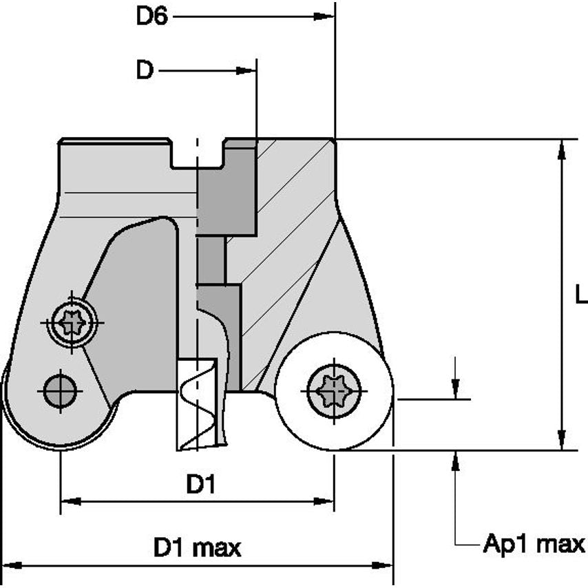150B07RSRC25CU 6 Diameter Button Daisy Fmill 1 Ins