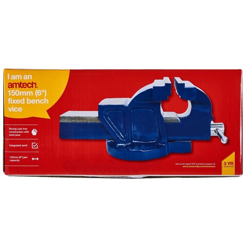 150mm (6") Fixed Bench Vice with Anvil