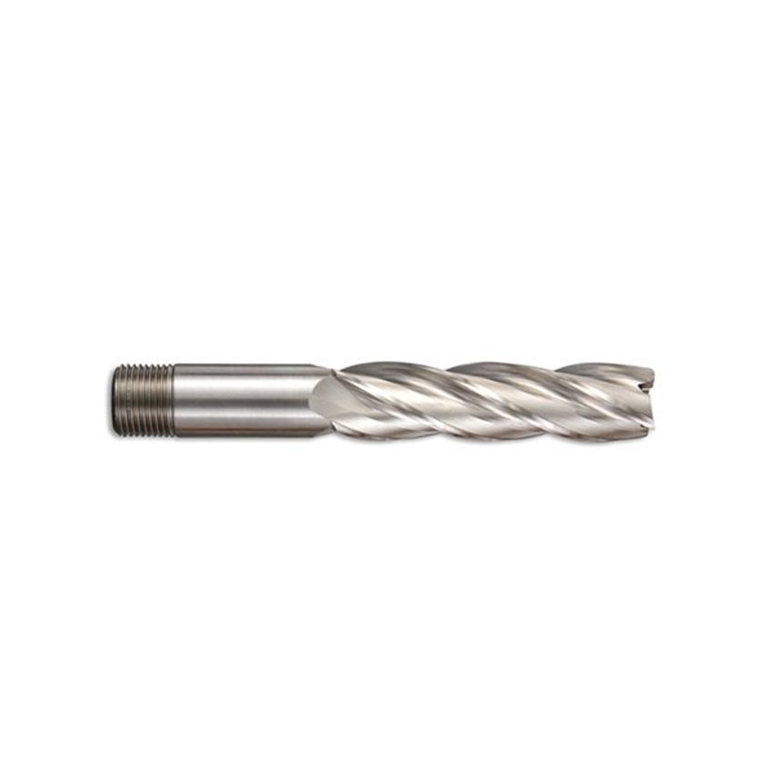 15/32" x 1/2" Shank HSS BS122/4 Long Series Screw Shank Bright Endmill