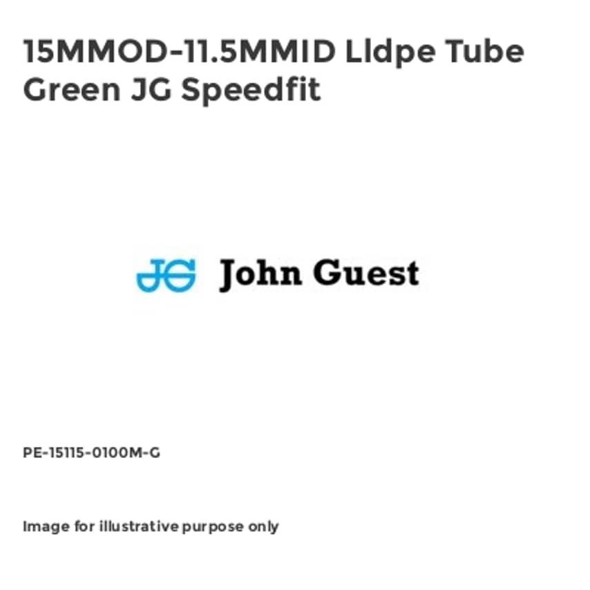 15MMOD-11.5MMID Lldpe Tube Green JG Speedfit