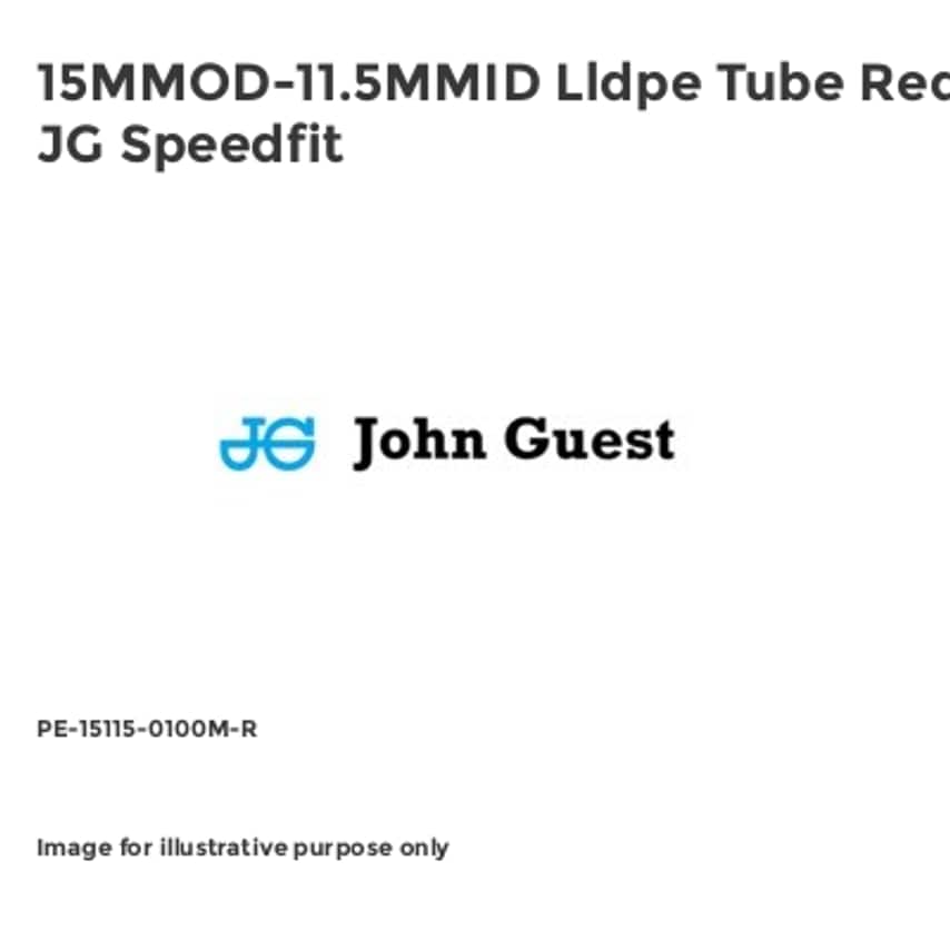 15MMOD-11.5MMID Lldpe Tube Red JG Speedfit