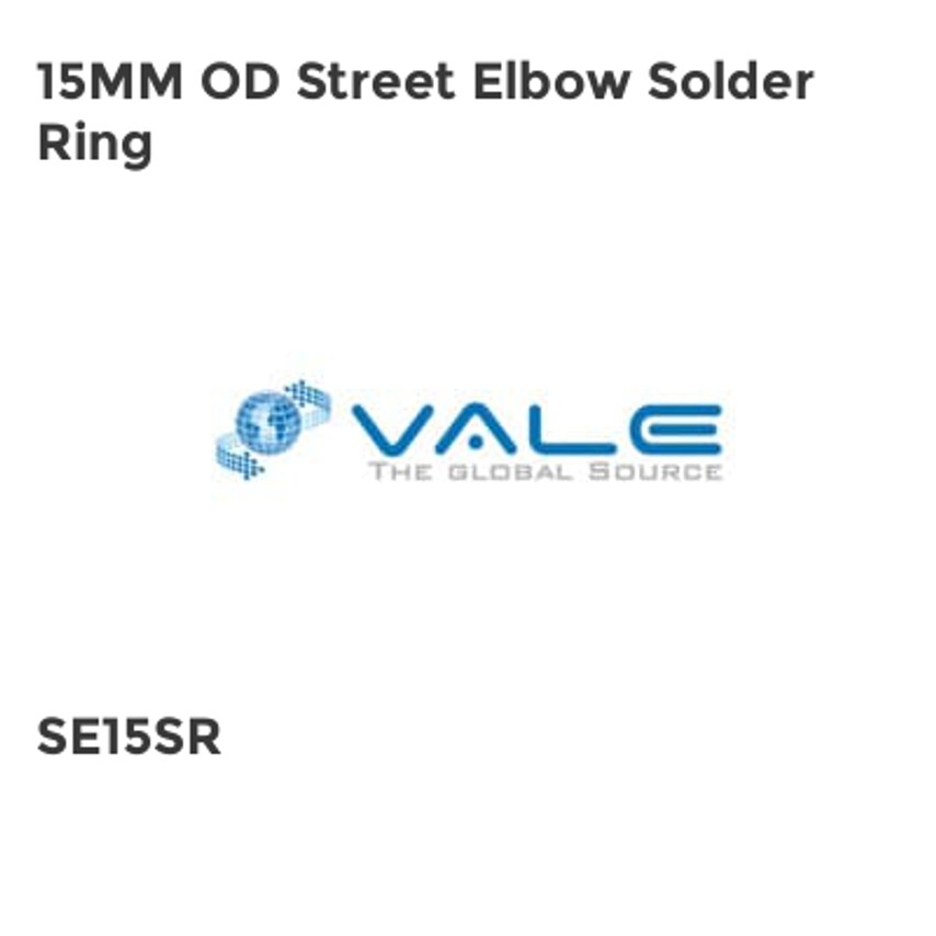 15MM OD Street Elbow Solder Ring
