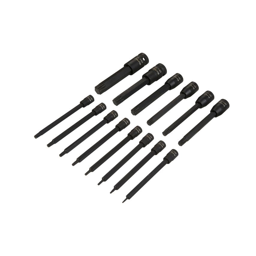 15 Pce 1/4" 3/8" 1/2" Extra Long Impact TORX Bit Sockets