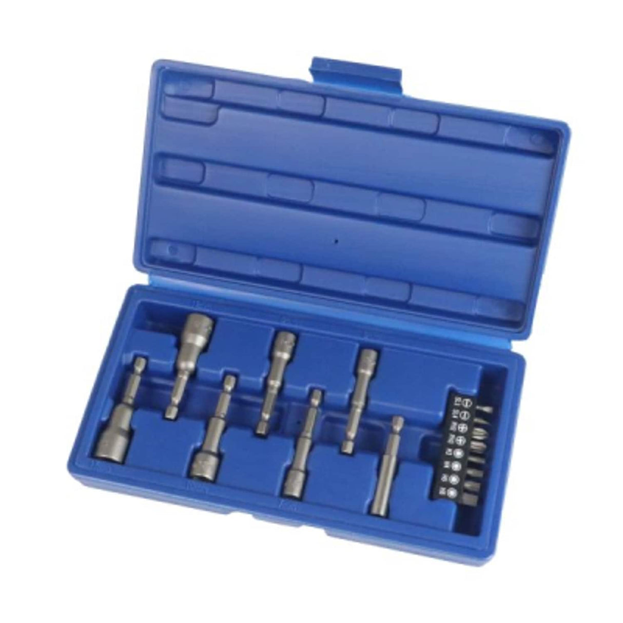 15 Piece 1/4in Hex Dr Magnetic Impact Nut Driver & Bit Set Metric