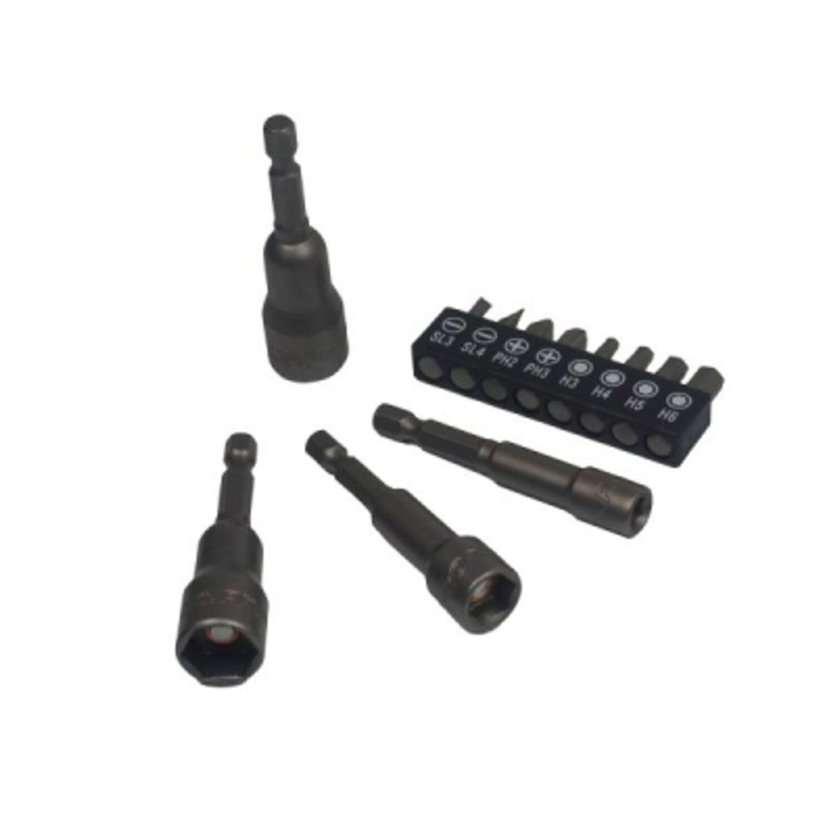 15 Piece 1/4in Hex Dr Magnetic Impact Nut Driver & Bit Set Metric