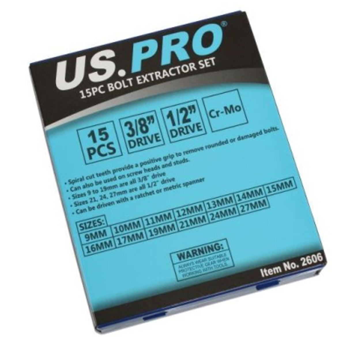 15 Piece Bolt Extractor Set