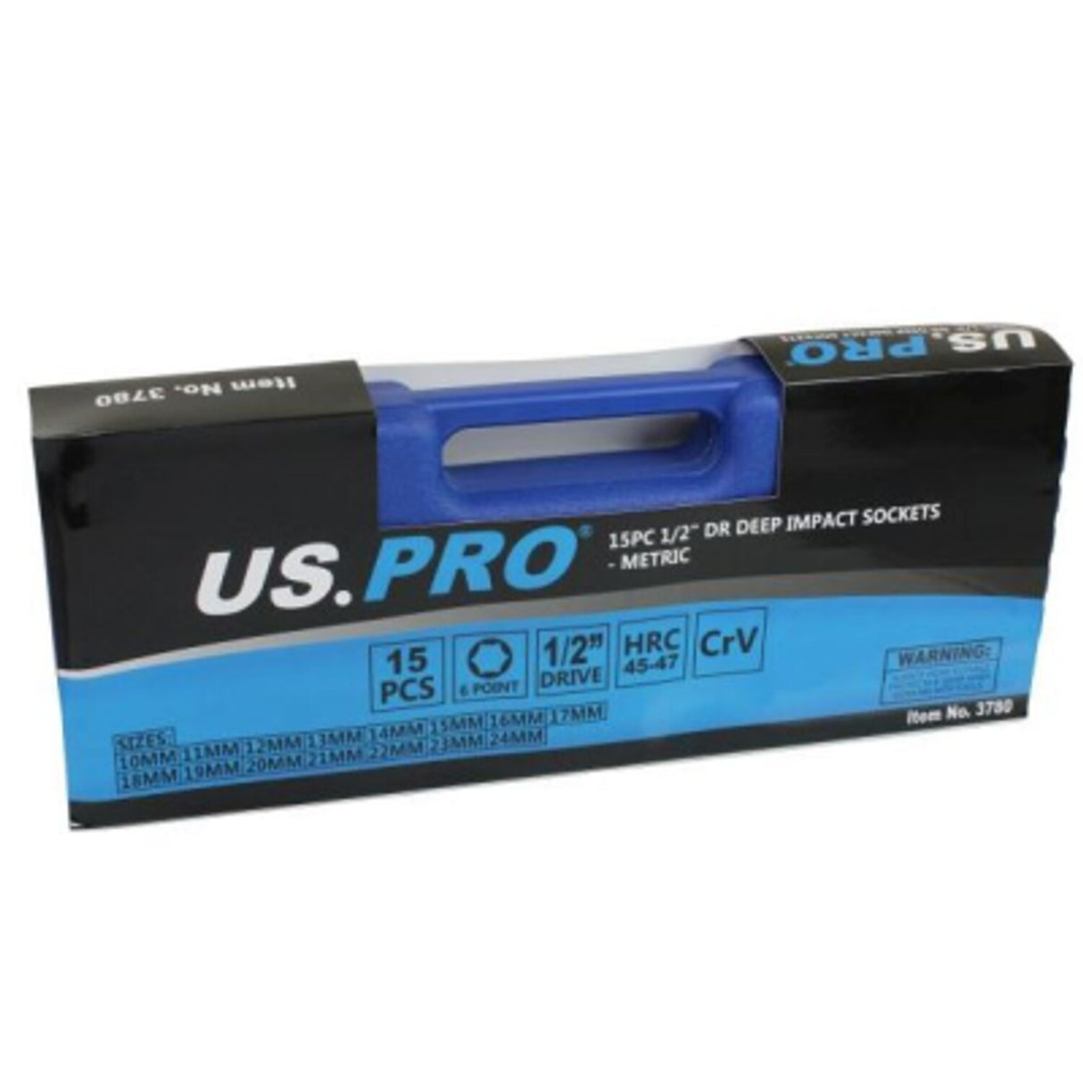 15 Piece Deep Wall Impact Set 10mm - 24mm 1/2in Drive