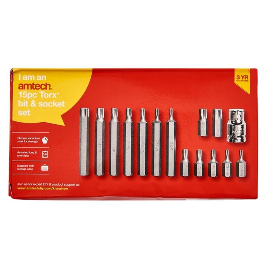 15 Piece Torque Bit and Socket Set