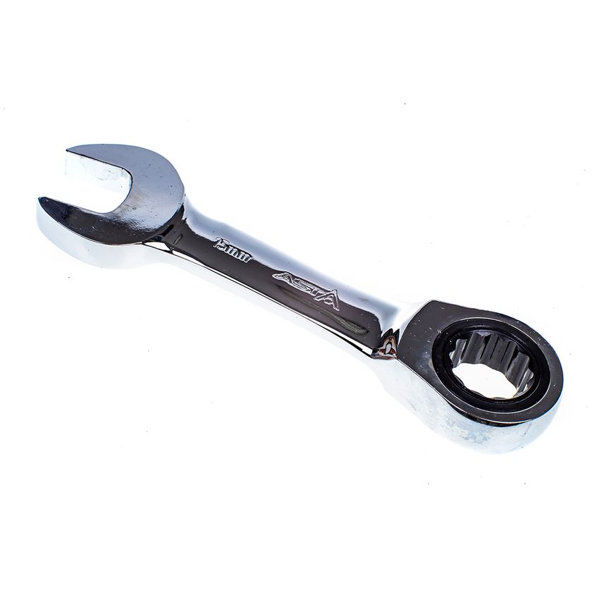 15mm Short (Stubby) Ratcheting Combination Spanner 72T Ratchet 120mm Long