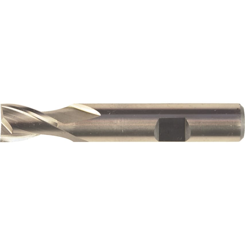 16.00MM HSS-Co 8% 2 Flute Weldon Shank Short Series Slot Drills - Uncoated