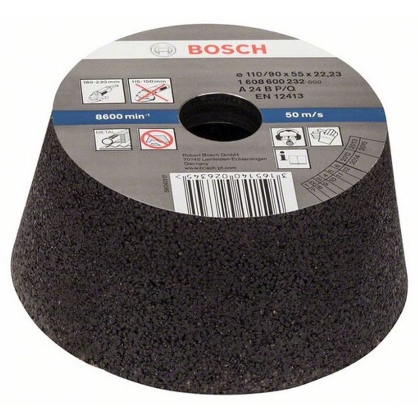 1608600232 90 x 110 x 55mm Conical Cup Wheel 24g