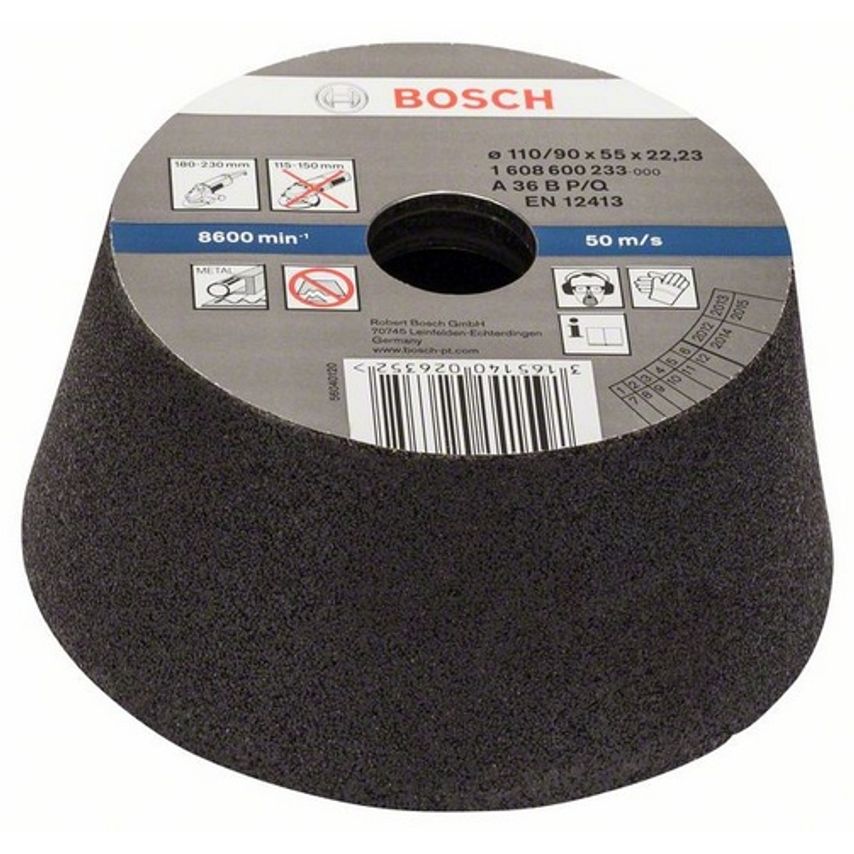 1608600233 90 x 110 x 55mm Conical Cup Wheel 36g