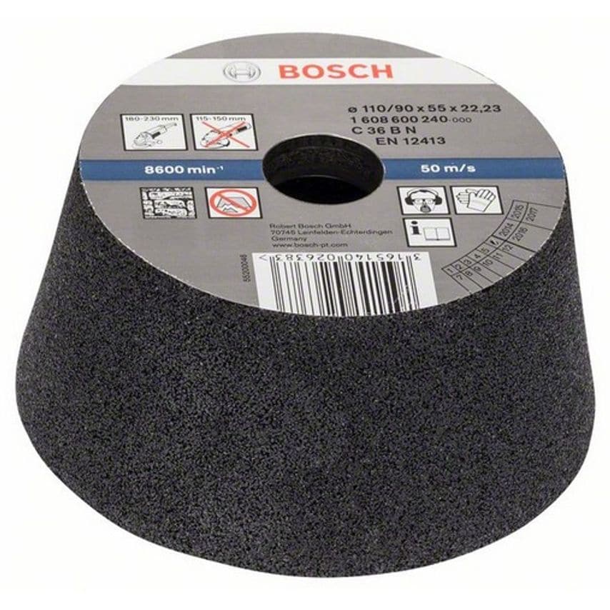 1608600240 90 x 110 x 55mm Conical Cup Wheel 36g