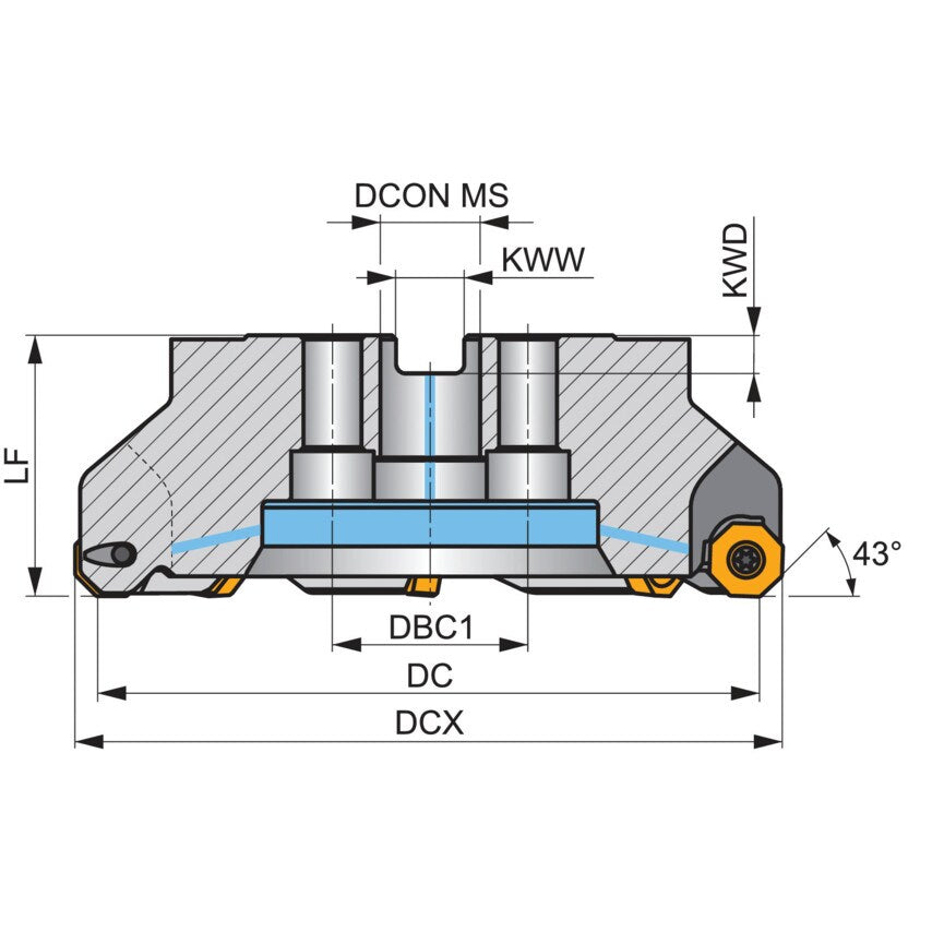 160C14R-S45ON06-C Econ ON06 43 Face Mill