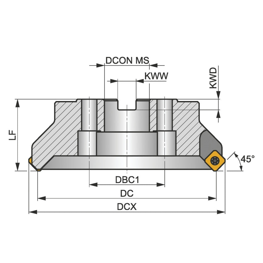 160C14R-S45SD13F-C Ver SD13 45 Face Mill