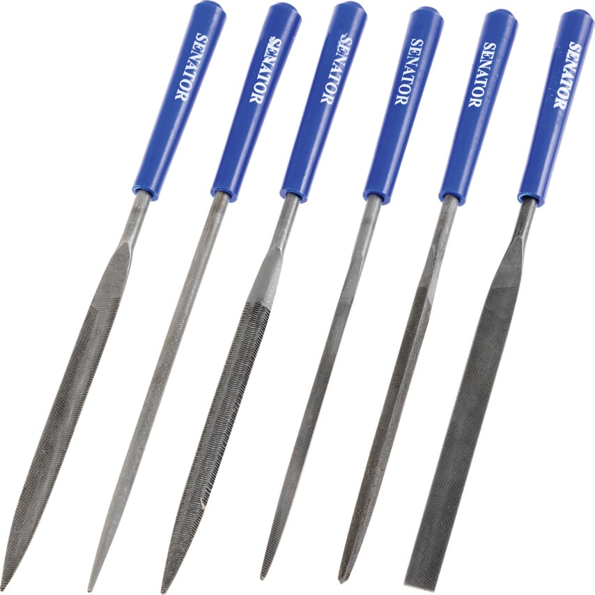 160MM (6.1/2") 6 Piece Second Cut Assorted Needle File Set