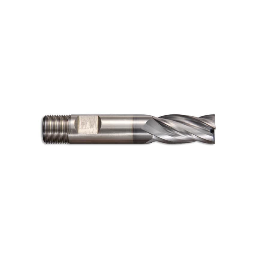 16.0X16 HSCo Multi Flute Screw Shank ISO Short Series End Mill (DIN 844) - TiCN Coated