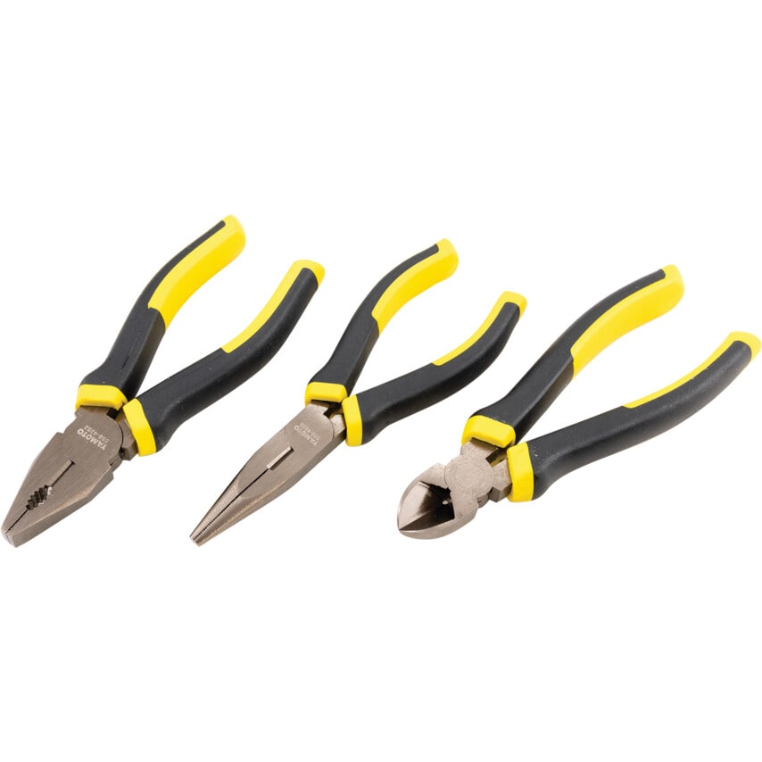 160mm CV Plier Set 3 Piece Bi-Material Grip