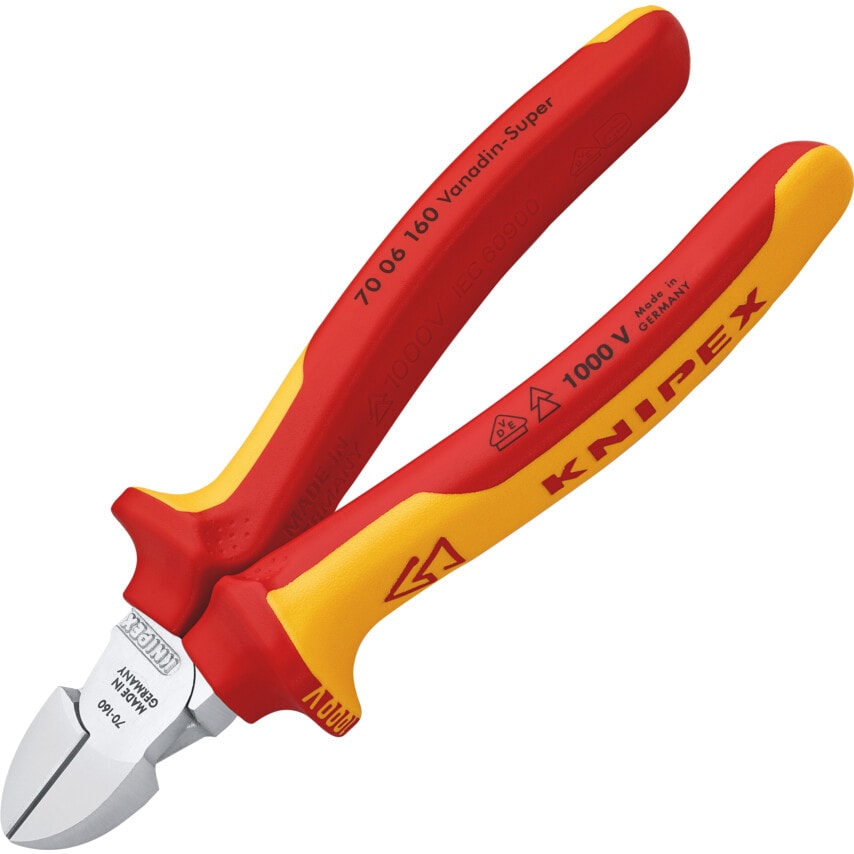 160mm Side Cutters, Insulated Handle, 4mm Cutting Capacity