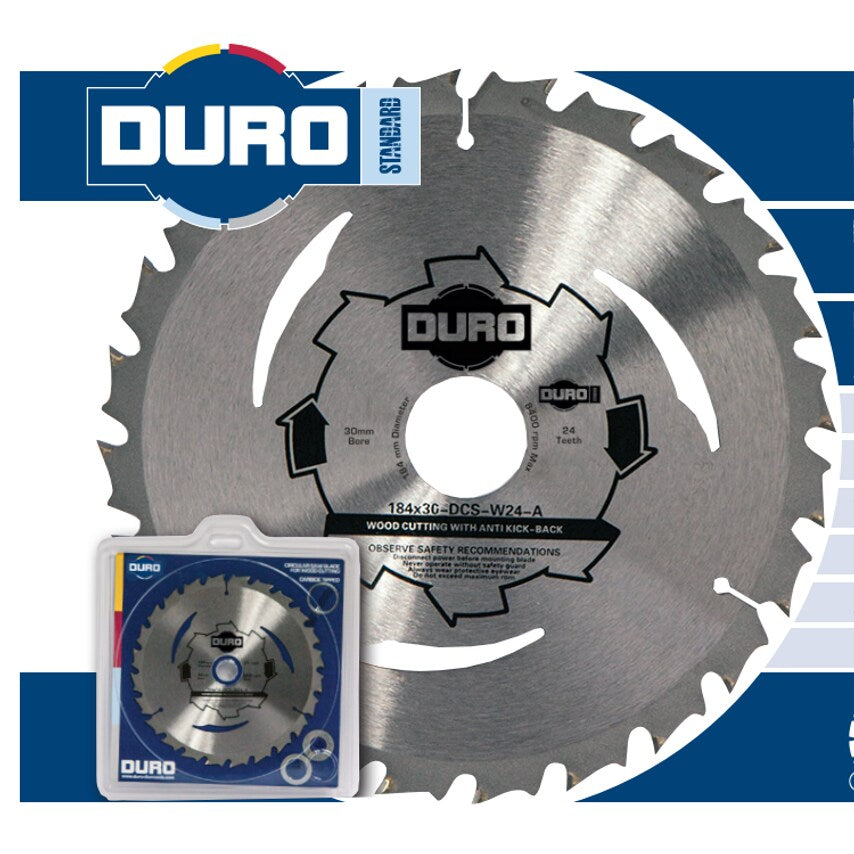 165 x 20mm TCT Saw Blade - Wood - 24 Teeth (12.75/16 Rb) AK