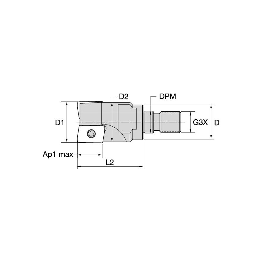 16A02R025M08SAD10 Modular Milling Tool