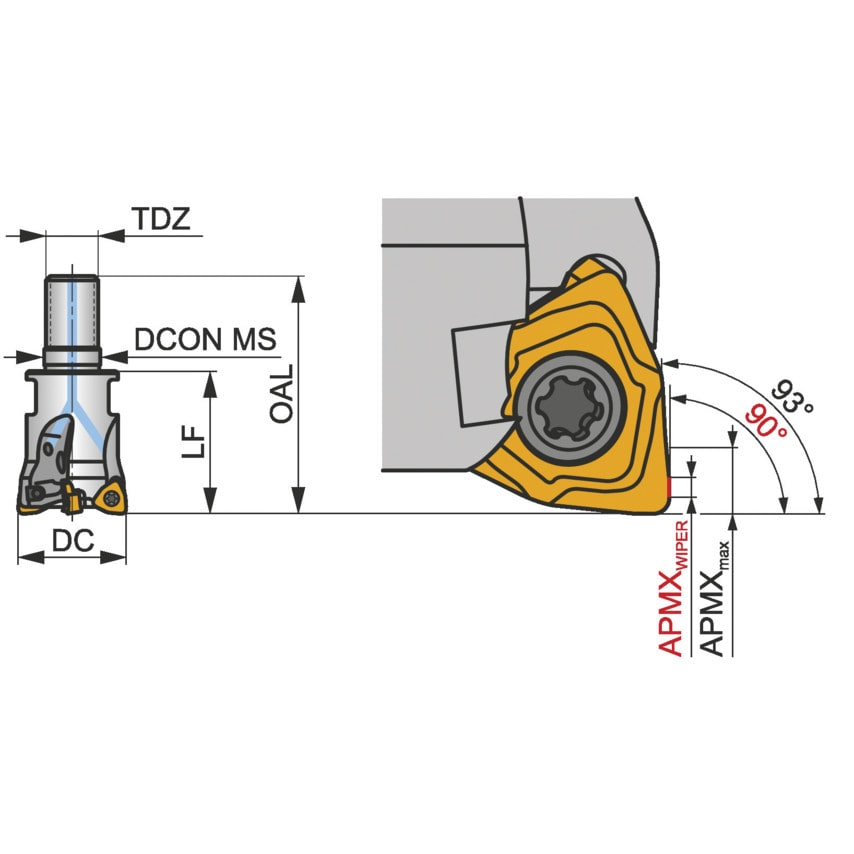 16A2R025M08-SWN04C-C SWN04 Mould & Die End Mill