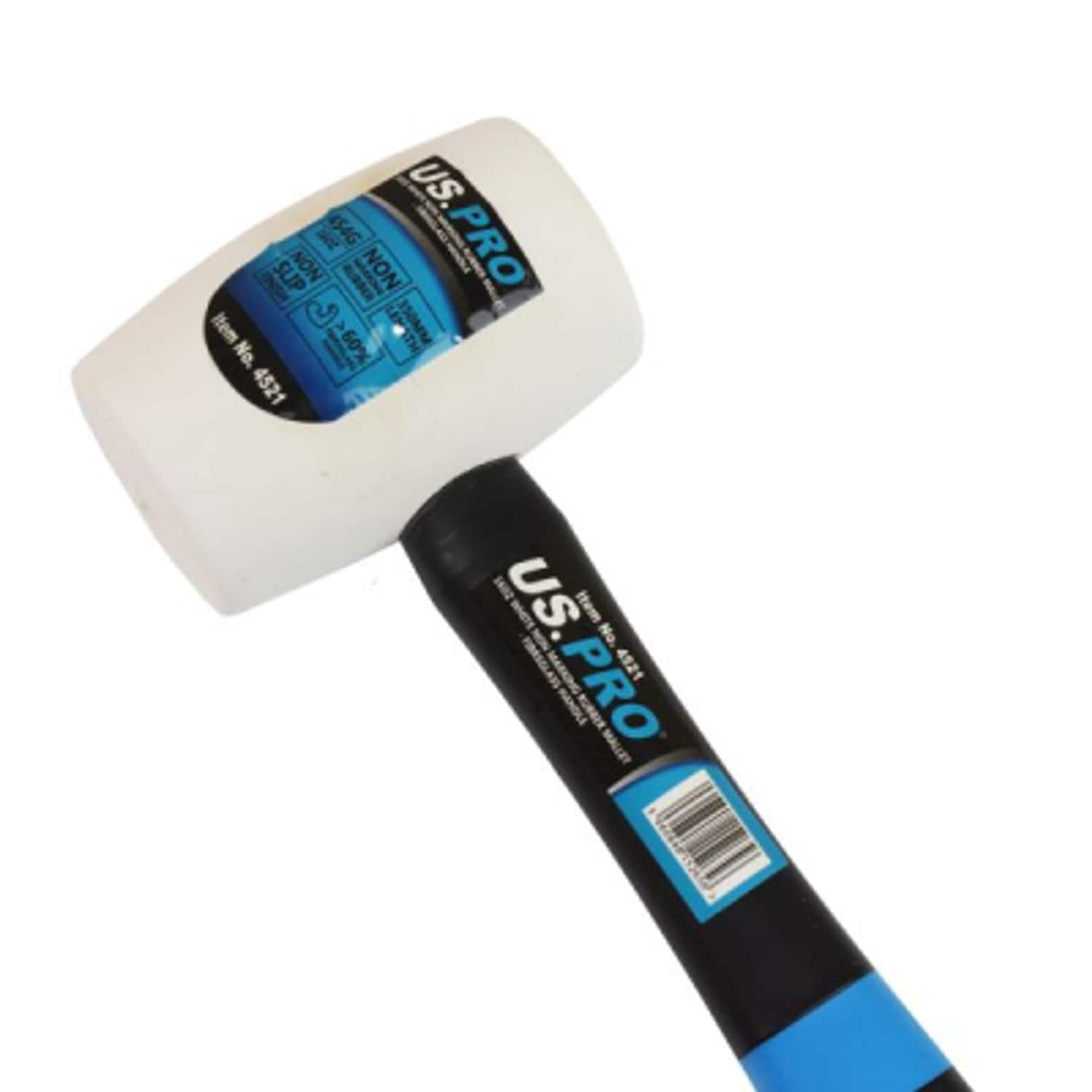16OZ White Non Marking Rubber Mallet Fibreglass Handle