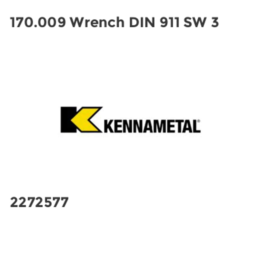 170.009 Wrench DIN 911 SW 3