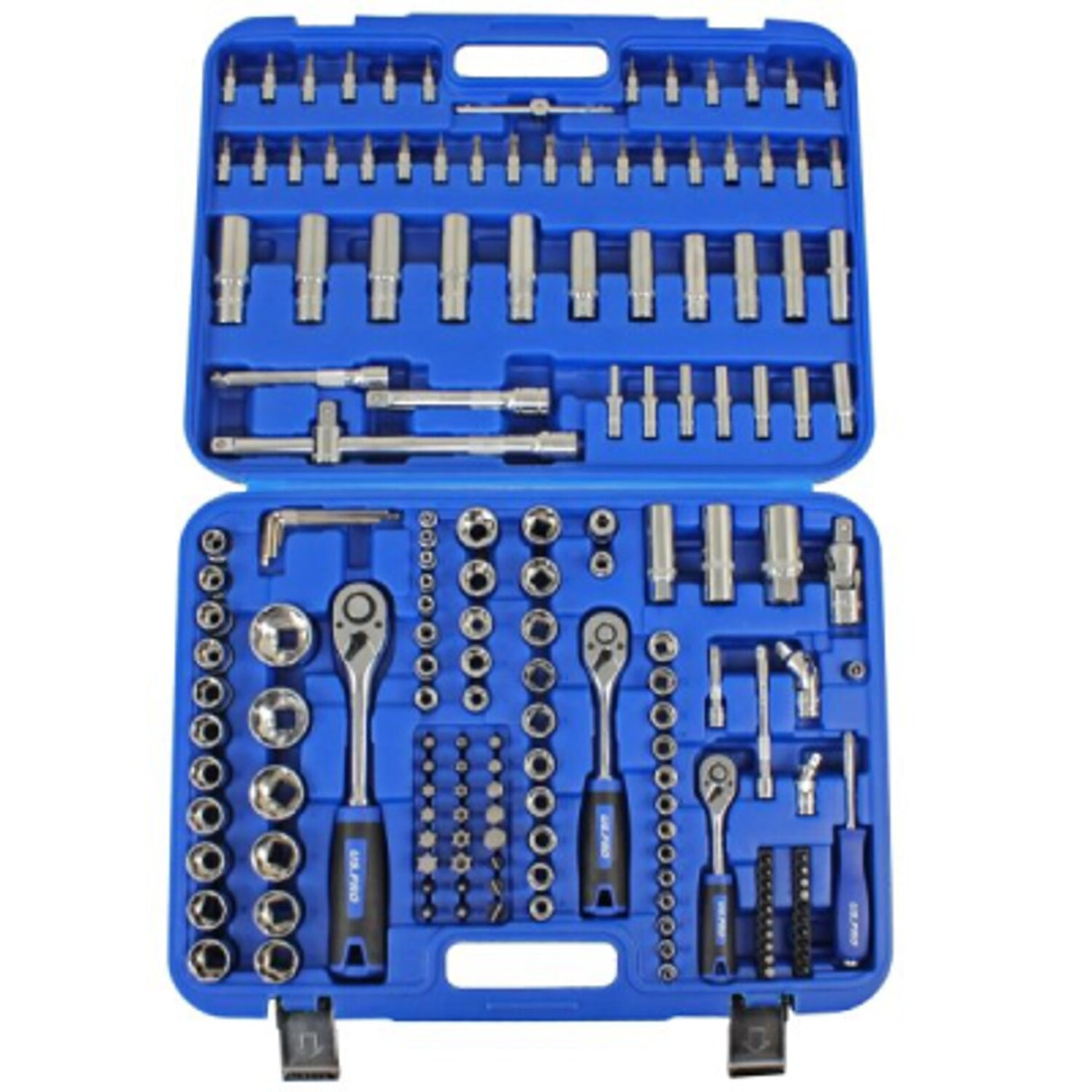 172 Piece Super Lock 1/4in 3/8in 1/2in Drive Metric Socket Set