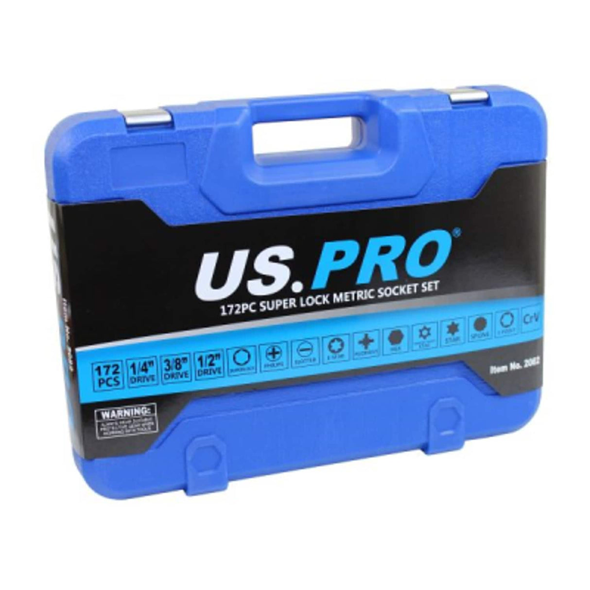 172 Piece Super Lock 1/4in 3/8in 1/2in Drive Metric Socket Set