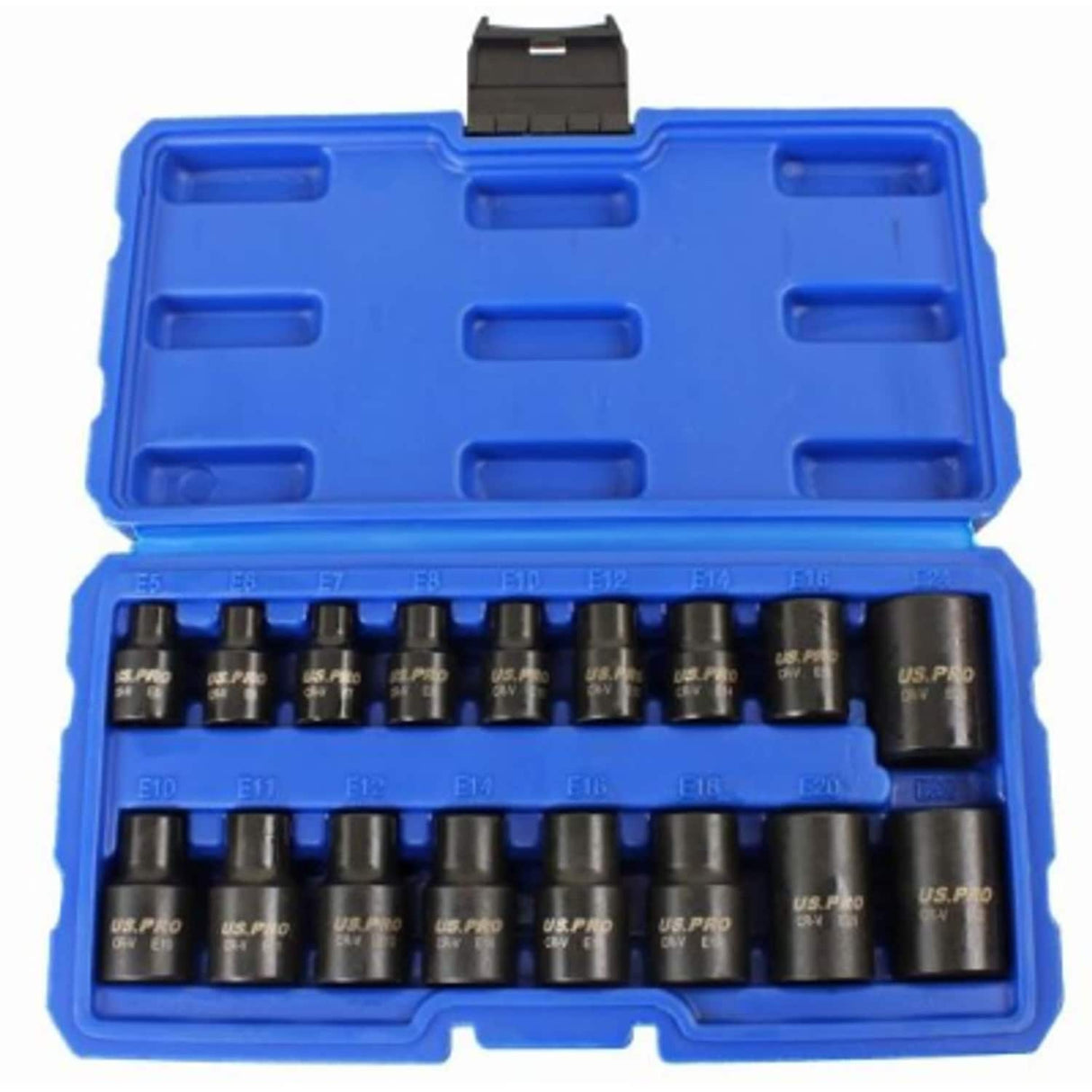 17 Piece 3/8in and 1/2in Drive Impact E-Torx Socket Set