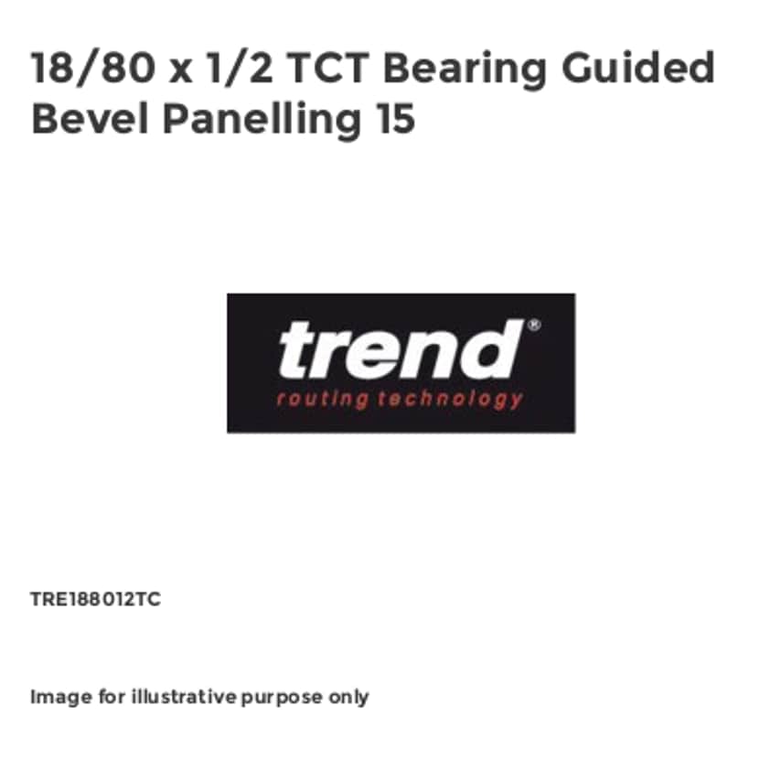18/80 x 1/2 TCT Bearing Guided Bevel Panelling 15 TRE188012TC