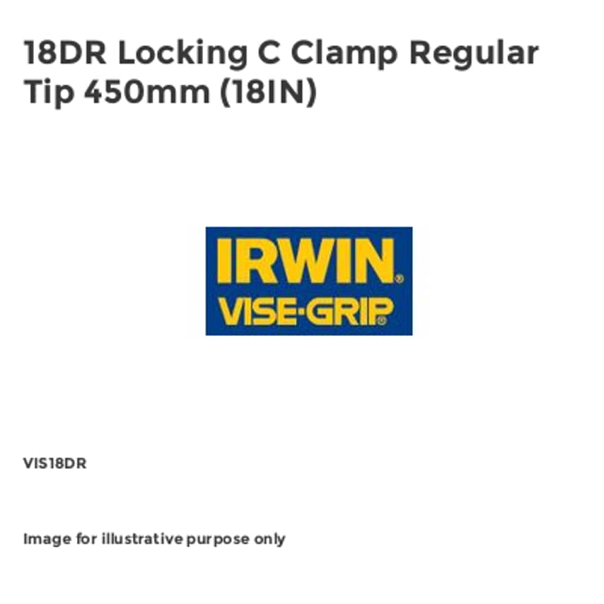 18DR Locking C Clamp Regular Tip 450mm (18IN)