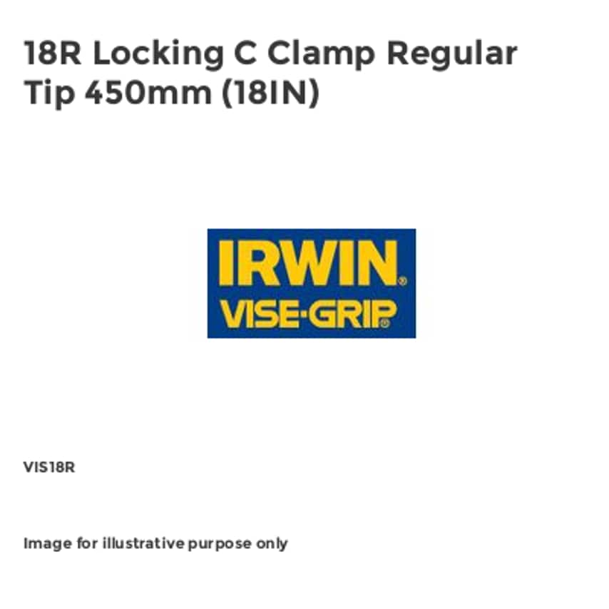 18R Locking C Clamp Regular Tip 450mm (18IN)
