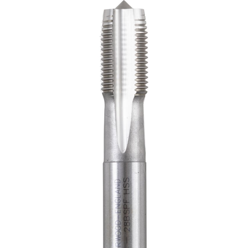 1/8"X28 BSPF HSSGT Straight Flute Second Tap