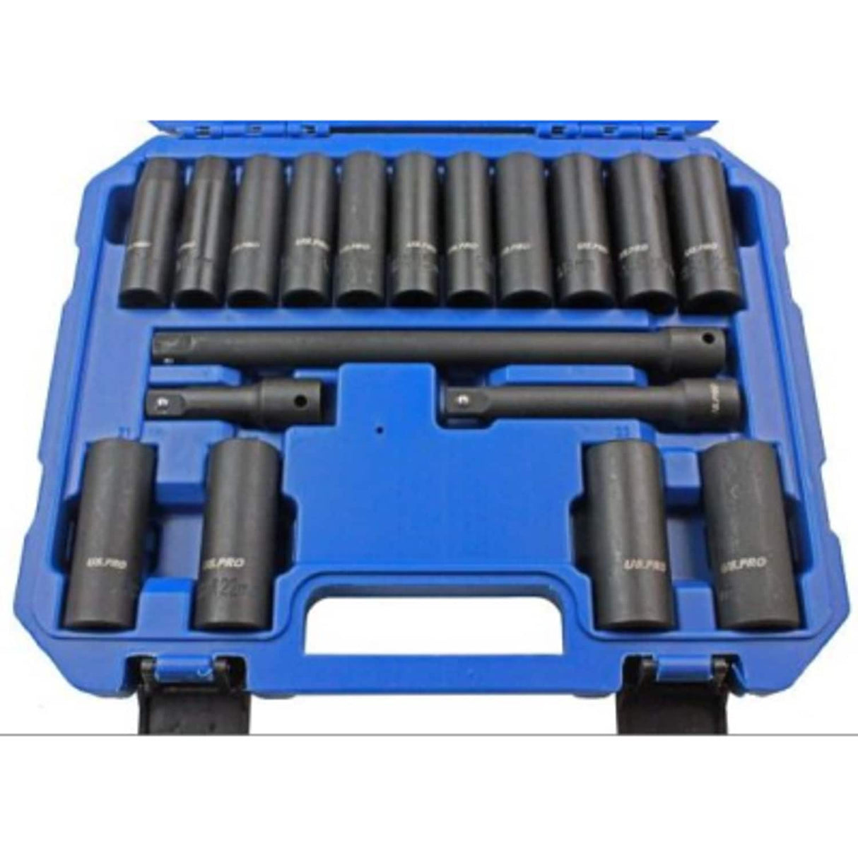 18 Piece 1/2in Drive Deep Impact Socket & Extension Set 10-24mm