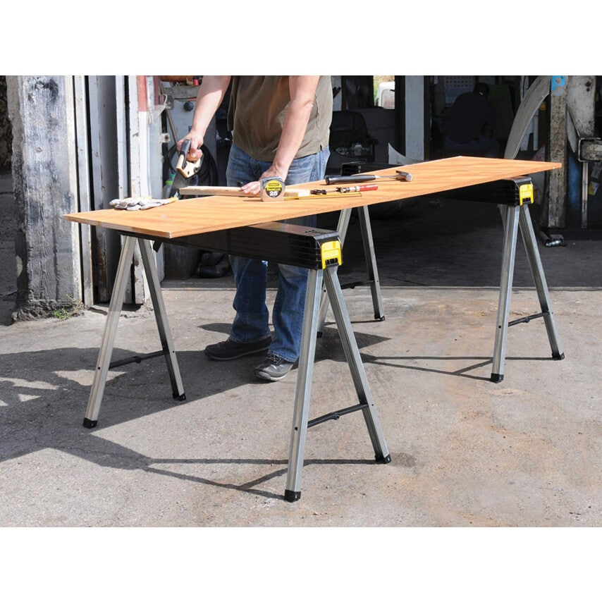 1-97-475 Metal Folding Sawhorse (Pair)