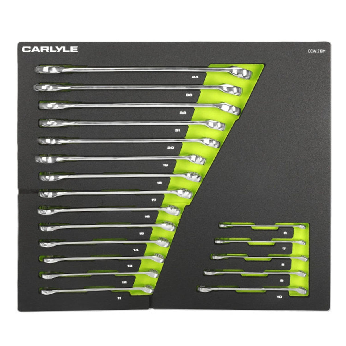 19Piece Metric 12 PT Combination Wrench Set